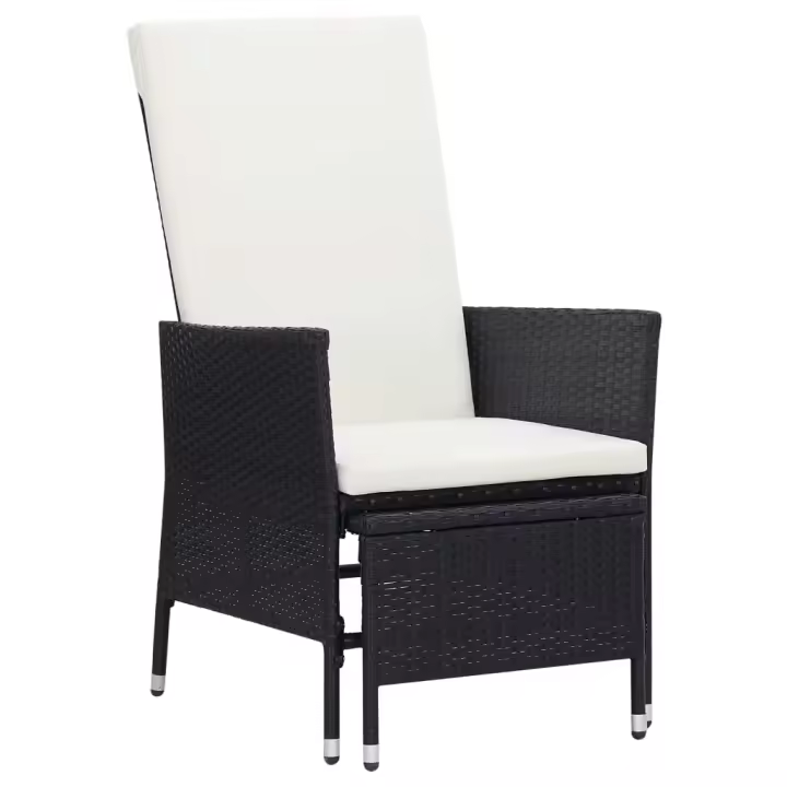 vidaXL Sillón reclinable de jardín con cojines ratán sintético - 1