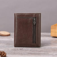 Cartera de Piel con Bloqueo RFID y Billetera, Tarjetero, pequeña de Piel Genuina, Vertical y Muy Practica para Hombre, Cualquier ocasión (DICACA NATURE). - details 1