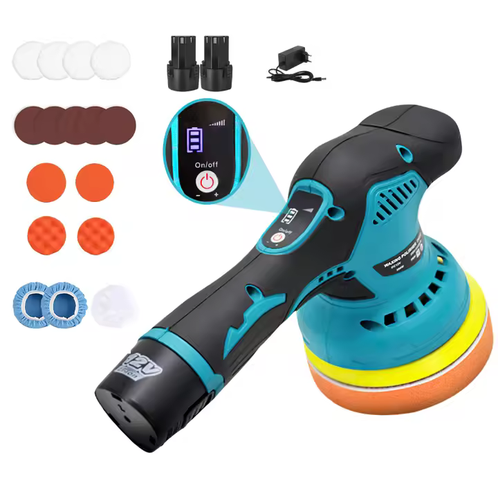 12V Cordless Car Polisher 8 Gears 380W Lithium Electric Polishing Waxing Machine For Repairing Scratches Wireless Sander Polish - 1
