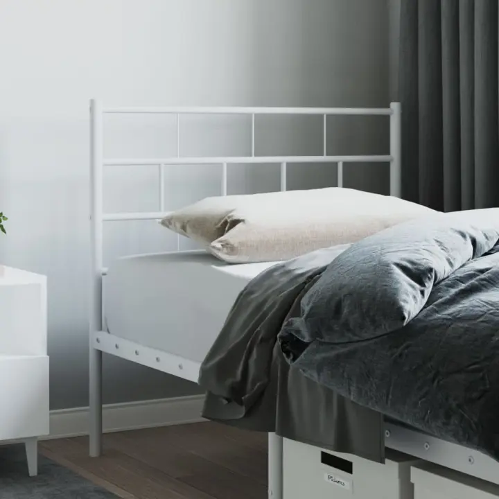 vidaXL Cabecero de metal blanco 80 cm - 1