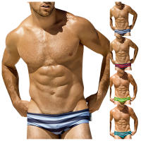 Bragas De Natación Para Hombre Con Rayas Traje De Baño Sexy Corto De Playa Verano Surfeo Bikini Pantalones Bañador Corto Hombre - details 1