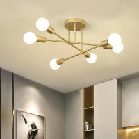 Lámpara Colgante Minimalista Nórdica LED Para Habitaciones Y Salones En Negro Y Oro Decoración De Iluminación Ajustable - details 1