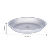 Plato De Camping Ultraligero De Titanio Tomshoo Redondo Portátil Para Exteriores Y Viajes Incluye Utensilios No Desechables - details 4