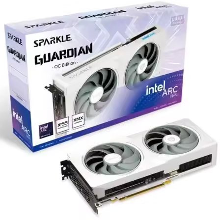 Tarjeta Gráfica Sparkle Intel Arc B570 Guardian Luna OC Edition/ 10GB GDDR6 - 1