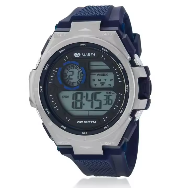 Reloj Marea Caballero B44105/2 - Correa Azul - Alarma - Cronómetro - Luz - Doble Horario - 1