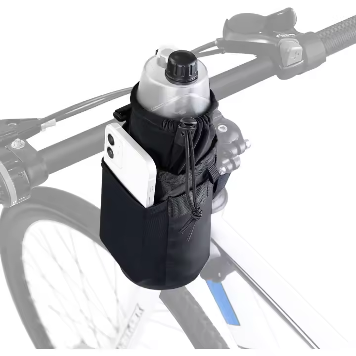 Bolsa para portabotellas de bicicleta, impermeable, aislante, desmontable, con correa para el hombro, para cuadro de bicicleta - 1