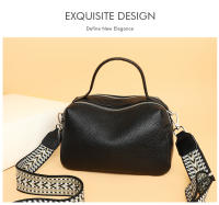 Bolso De Hombro Para Mujer De Cuero Genuino Estilo Casual Con Correa Ancha Y Comodidad Gran Capacidad Color Blanco Negro Caqui Azul - details 18