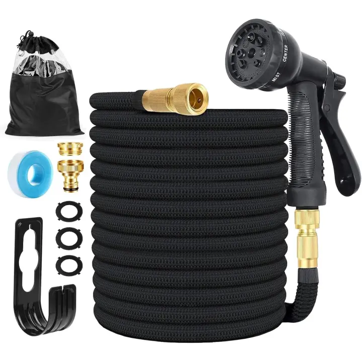 Manguera de Jardin Extensible, Mangueras Jardin with Pistola Rociadora de 8 Funciones Manguera Flexible y Ligera para Lavado de Coche, Jardín, Lavar la Mascota with Bolsa de Almacenamiento (7,5 María 25FT) - 1