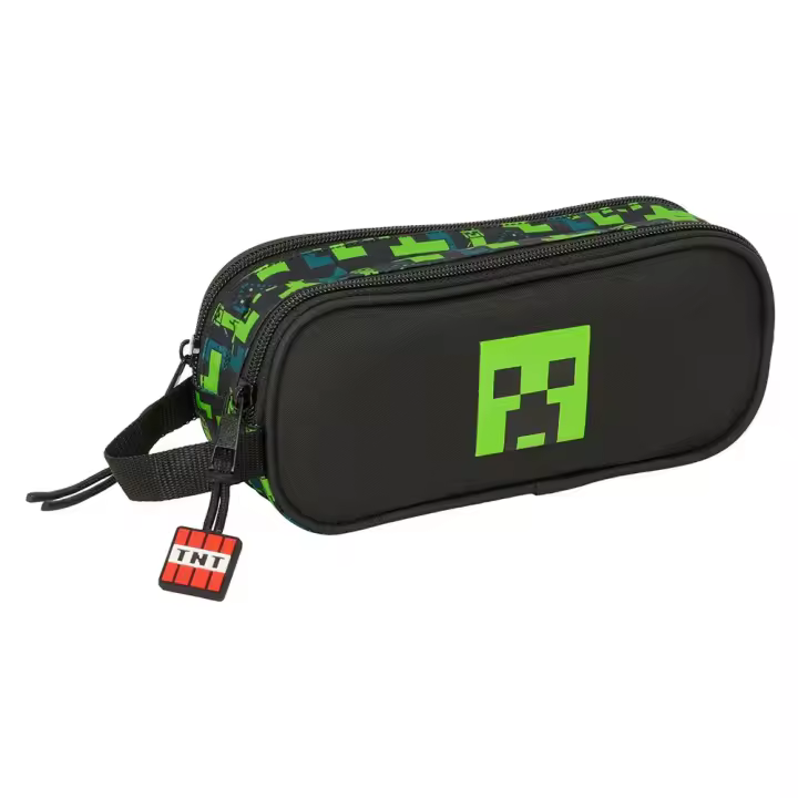 Safta Estuche Double Minecraft Tnt Negro - 1