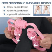 Rodillo De Masaje Muscular 360° Manual Doble Ángulo Para Piernas Cuello Brazos Cintura Rodillo De Masaje Para Músculos - details 6