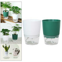 Macetas Autoabastecimiento Self Watering Para Plantas Hidroponía Flowerpot De Suculentas Y Violeta Africana Plástico Para Escritorio - details 0