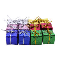 12PCS Caja De Regalo De Navidad Miniatura 1/12 Escala Resina Simulación Para Niños Decoración De Escritorio Hogar Jardín Coche Casa De Muñecas - details 5