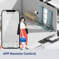 Interruptor De Cortina ZigBee MOES Panel De Toque De Vidrio 2.5D Inteligente Compatible Con Alexa Google Home Tuya Control Remoto Por App - details 5