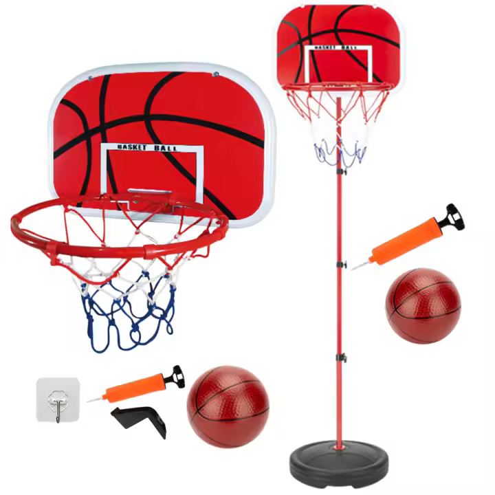 Aros De Baloncesto Portátil Con Bola Y Bombín Ajustable Para Interior Y Exterior Juguete Para Niños DUUTI Sin Químicos De Alta Importancia - 1