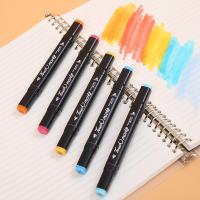 Rotulador permanente de graffiti with Doble Punta, Juego de rotuladores de Doble Punta para estudiantes, de 24 Colores Set, marcadores de Animación para marcapágines - details 0