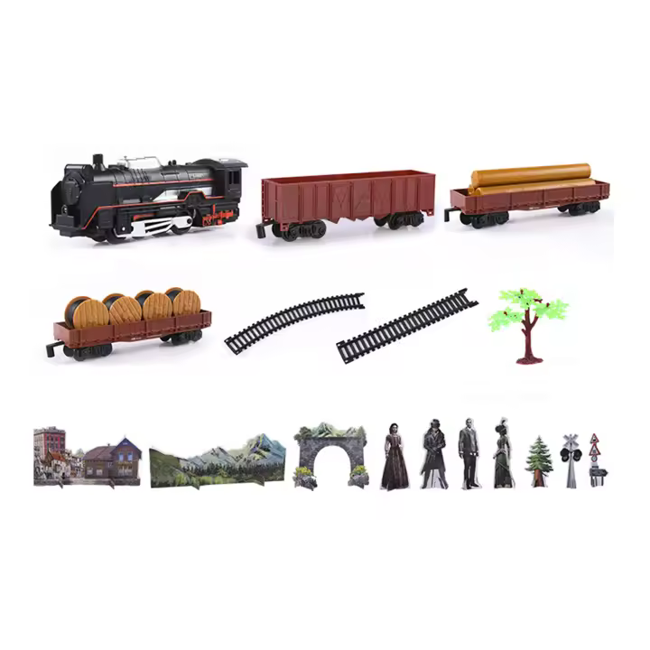 Tren De Ferrocarril Clásico Con Motor De Agua Vapor Para Niños Juguete De Modelo De Simulación Con Vías De Playset Operado Por Batería Regalo Ideal Para Edad 7-12 Años - 1