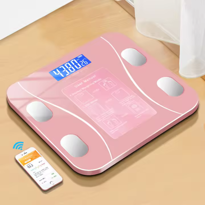Base De Composición Corporal Inteligente Y Sin Cable Digital Para Baño Con Analizador De Computación Corporal Y App Para Móvil Bluetooth - 1