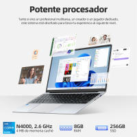 Portátil VANWIN de 15,6 pulgadas con 8GB de RAM 256GB SSD, Procesador Intel Celeron n4000, 1920x1080 IPS, WiFi5, Bluetooth 4,2, Teclado retroiluminado, Windows 11 Pro, Type-C, HDMI, USB 3,0*2, Toma de auriculares de 3,5mm y teclado. - details 1