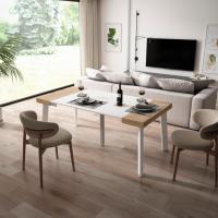 Skraut Home - Mesa Consola Extensible - Mesa Auxiliar - Tapa - 58/180x90x73cm - Práctica y Versátil - Estilo Moderno - Fácil Montaje - details 1