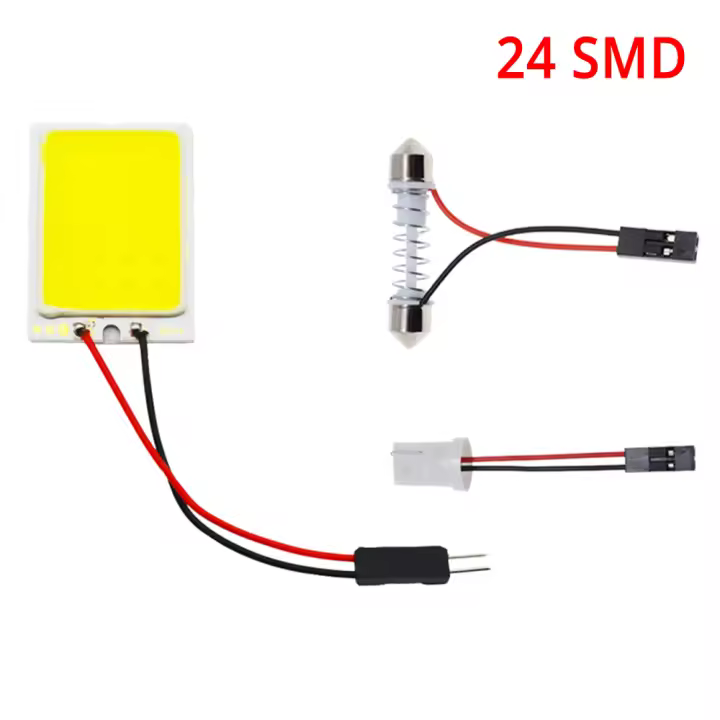 Lámpara LED T10 C5W Para Coche 16/24/36/48SMD Blanco Luz Interior De Auto Lámpara De Lectura Panel Super Brillante Faros De Placa De Licencia - 1
