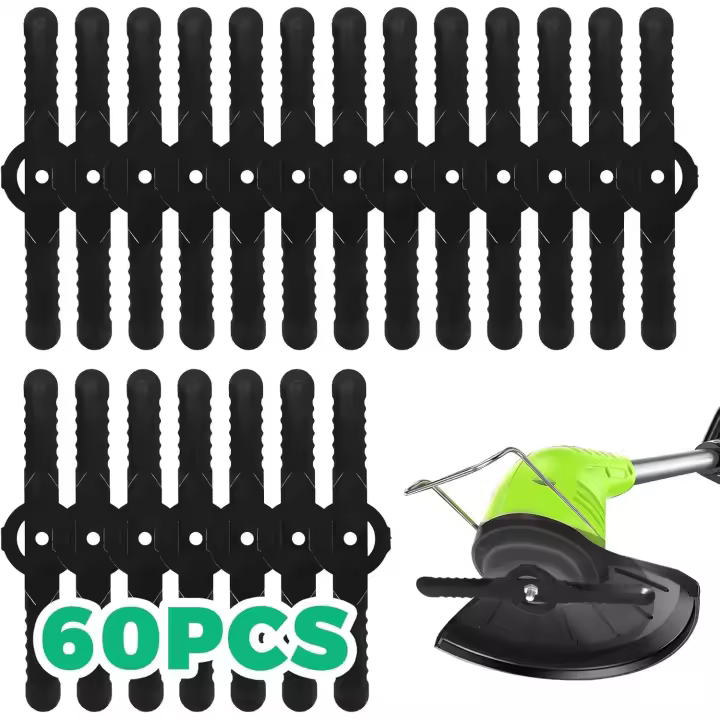 Juego de 60 cuchillas de repuesto para desbrozadora inalámbrica de 14 cm para jardín. - 1