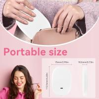 Espejo Pequeño con aumento de 1X/3x with Luz, Espejo Pequeño portátil que Cabe En El Bolso y el Bolso, artículos Esenciales de viaje Perfectos y Regalos para Mujeres (Blanco) - details 1