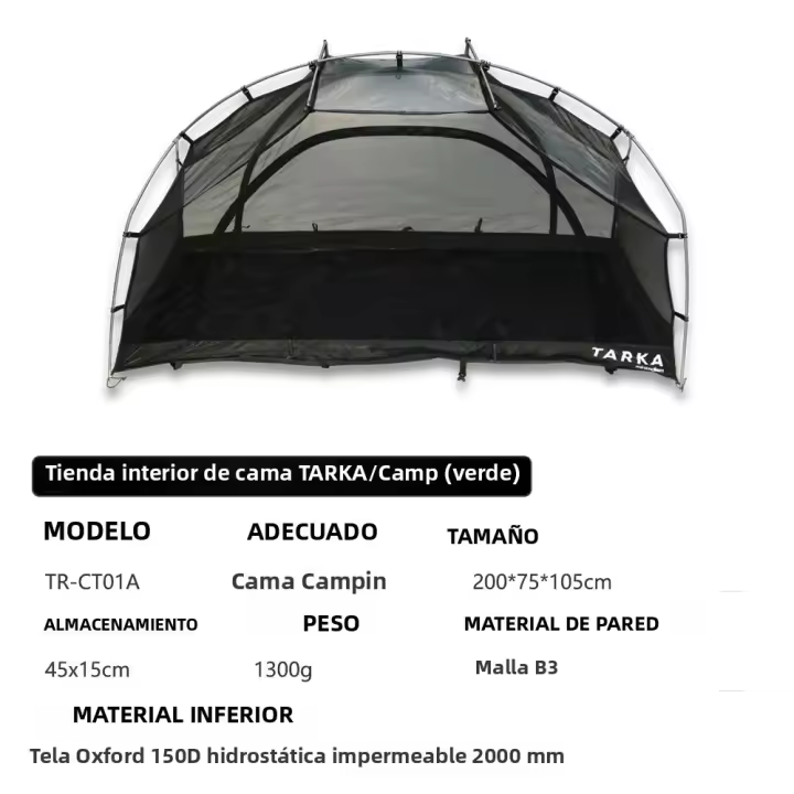 Tenda TARKA Para Acampar Silla De Campaña Con Red De Insectos Protección Un Sillín Para Acampar Y Senderismo En Verano Para Una Persona - 1