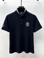 Camisa Polo Para Hombre De Lujo Ligera Con Bordado Exquisito Transpirable Y Cómoda De Verano Cuello Redondo Manga Corta Estilo Casual - details 16