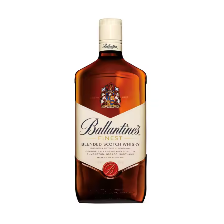 Ballantine's Finest Whisky – Botella 1L | Mezcla de Más de 40 Whiskies – Perfecto para Disfrutar Solo o en Cócteles - 1