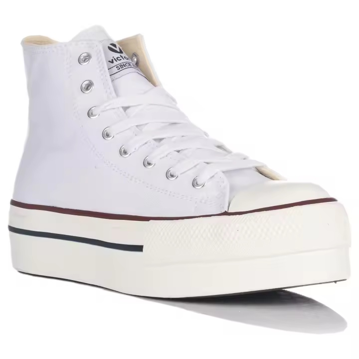Victoria Zapatillas Plataforma Lona Blanca - 1