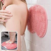 Alfombrilla De Baño Con Esponja De Silicona Y Cepillo Para Lavar Los Pies Reutilizable Y Adhesiva En La Pared Masajeador De Pies Para Ducha - details 0