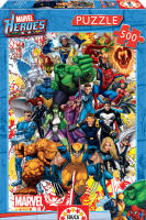 Educa - Puzzle de 500 Piezas para Adultos | Héroes Marvel. Incluye Pegamento Fix Puzzle. A Partir de 11 años - details 1