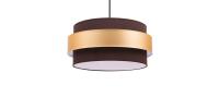 FABRILAMP - Colgante Bremen Cuero/marron-oro 3xe27 Regx40x40 Cm - details 1