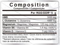 HMB XT 3000 - HMB 3000 mg con Glutamina, Magnesio, Vitamina B6 y Vitamina D - 300 g - HMB anticatabólico - HMB en polvo anticatabolico - Sabor frutos del bosque - details 1