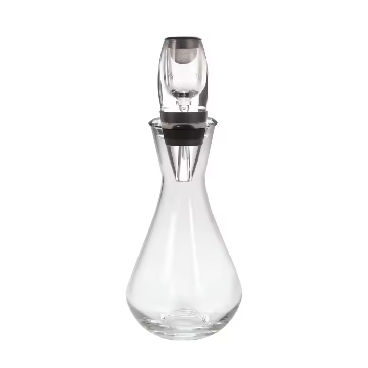 VINTURI Vinturi Aireador Instantáneo de Vino con Decantador de Cristal - Mejora el Sabor del Vino - 1