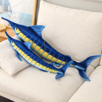 Muñeco De Peluche De Tuna Azul De 140 Cm Simulación Realista Almohada Larga De Pescado Marítimo Juguete Suave Para Decoración Creativa - details 21