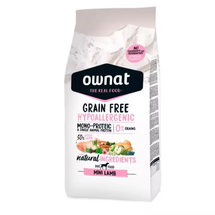 Pienso para perro HYPO OWNAT GRAIN FREE MINI LAMB 1 kg - 1