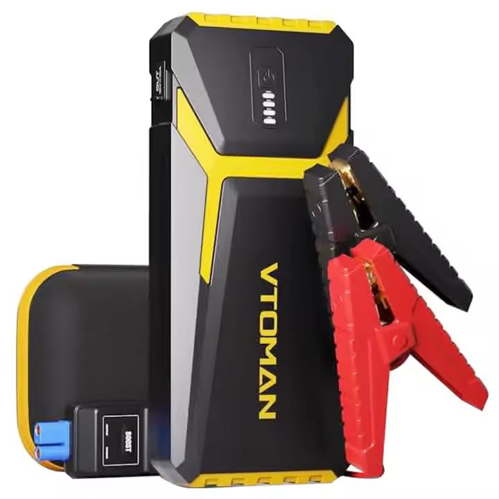 VTOMAN V10 PRO Arrancador de batería de coche multifuncional, bomba de aire de 4500A Arrancador de Coche, con Luces LED, Carga Rápida Tipo C, para Vehículos de 12V - 1
