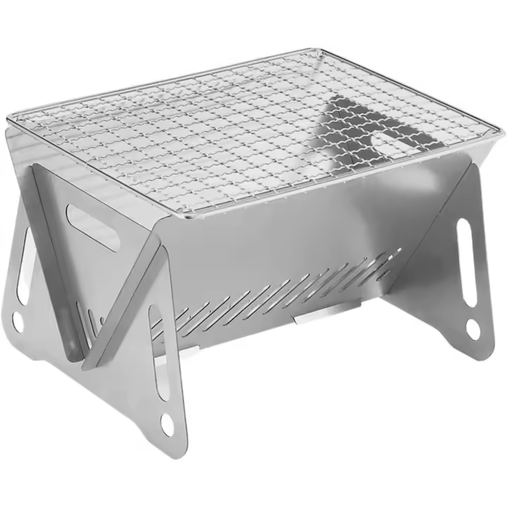 Parrillas de Maple inoxidable plegable para barbacoa, Horno, Estua portátil para Viajes al Aire Libre, mini Estua de barbacoa para picnics y Camping, Estua de Carbón - 1