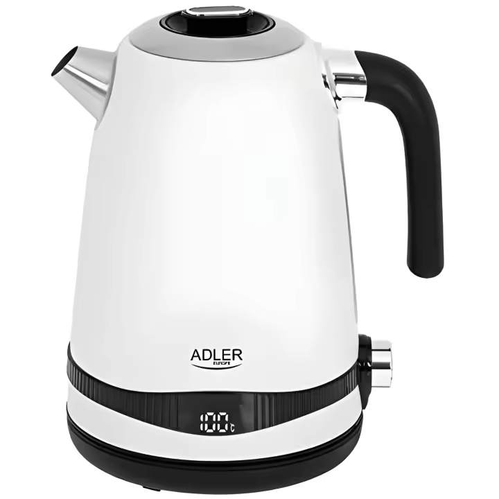 Adler AD1295W Hervidor Agua Eléctrico Vintage 1,7 L Sin BPA Pantalla LCD - 1