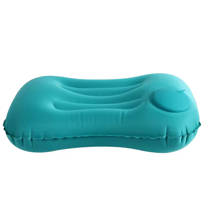 Almohada inflable Almohada para acampar Cuello Soporte lumbar Almohada Almohada de viaje portátil Almohada plegable inflable para acampar al aire libre 1 pieza - 1