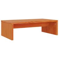 vidaXL Soporte de monitor madera maciza pino marrón cera 50x27x15 cm - details 1