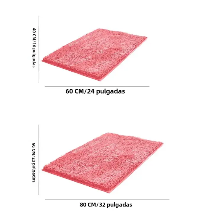 Alfombra Antideslizante De Baño Ultra Gruesa Y Densa De TPR Alfombrilla Para Puerta Y Entrada Alfombra De Sala De Estar Y Dormitorio Resistente Al Agua Y a La Paja Para Adultos - 1