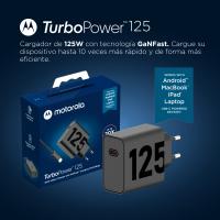 Motorola – Cargador carga rápida Turbopower 125W – Cargador rápido con tecnología GaN - Compatible con múltiples dispositivos - Incluye cable 1m USB-A a USB-C - details 0