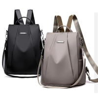 Mochila De Mujer Casual Sencilla De Color Sólido Bolso Escolar De Moda Gran Capacidad Adecuado Para Viajes Mochila De Hombro Para Dama Negro Caqui - details 7