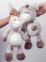 Juguete De Peluche Suave 32cm Burro Para Niños Y Niñas Decoración De Animal De Peluche Para Abrazar Y Jugar Fabricado Con Poliéster - details 7