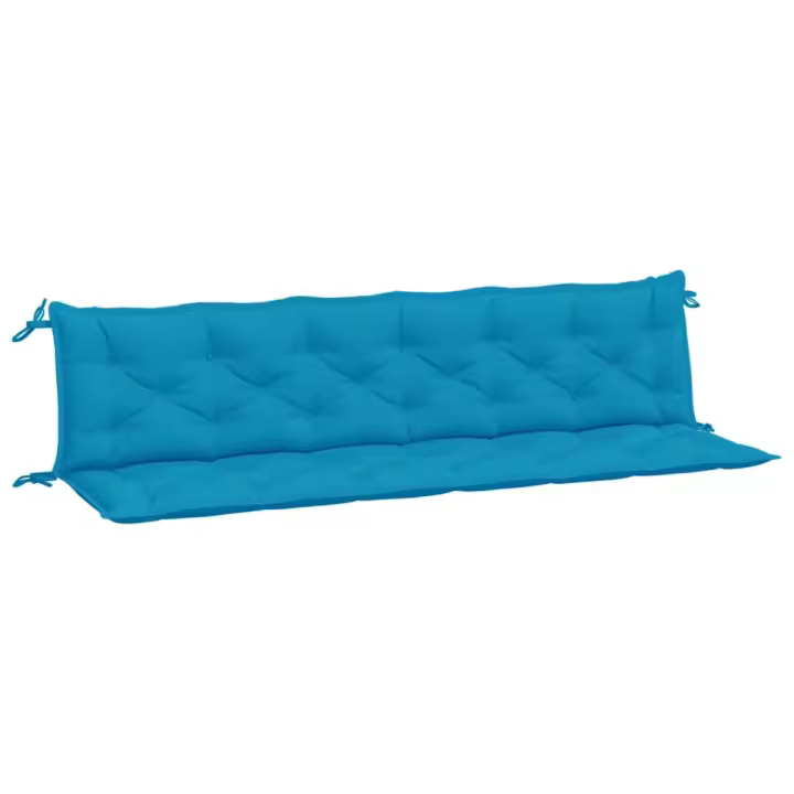 Fundas de Banco de Jardín 2 UDS Azul Claro 200x50x7 cm - 1