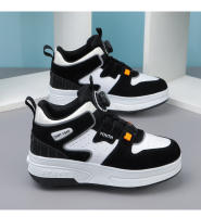 Zapatos De Patinaje Para Niños 2024 Nuevos Primavera Otoño Doble Rueda Deportivos Respirables Talla True Fit Material Superior Cuero - details 28