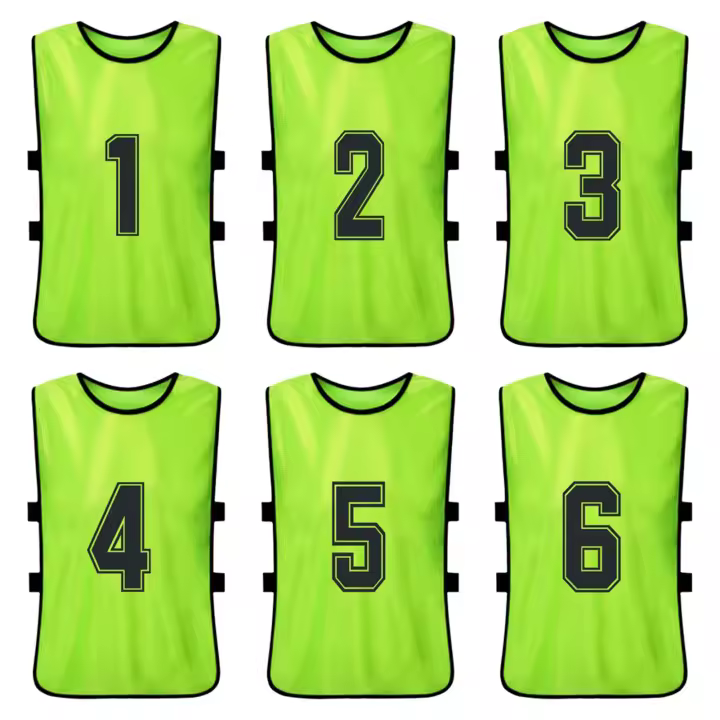Chalecos De Deporte Para Niños 6/12PCS Quick Dry Jersey De Fútbol Uniforme De Entrenamiento De Baloncesto Con Números - 1