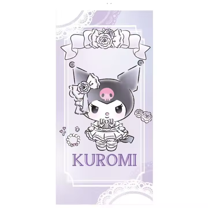 Kuromi Melody Toalla de Playa Tamaño 140x70cm Microfibra Sanrio Toalla de Verano Piscina Baño - 1